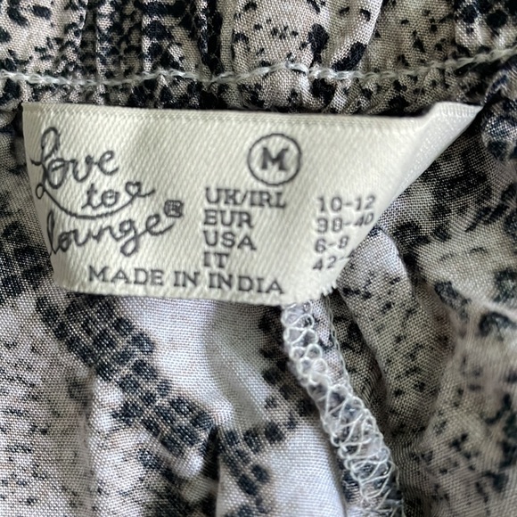 Snake print sleep shorts with fringe boho summer - Picture 3 of 4